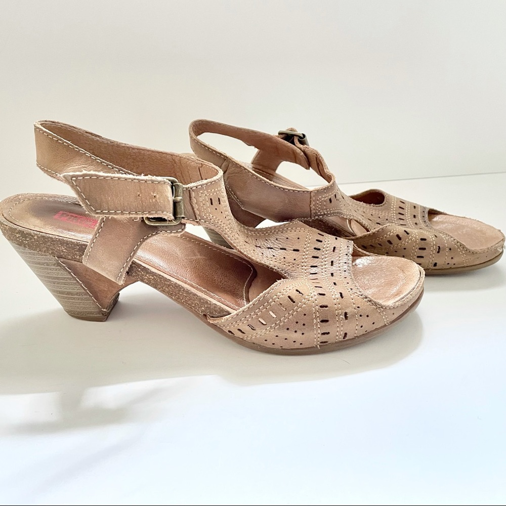 PIKOLINOS Perforated Leather Tan Sandals Boho 40